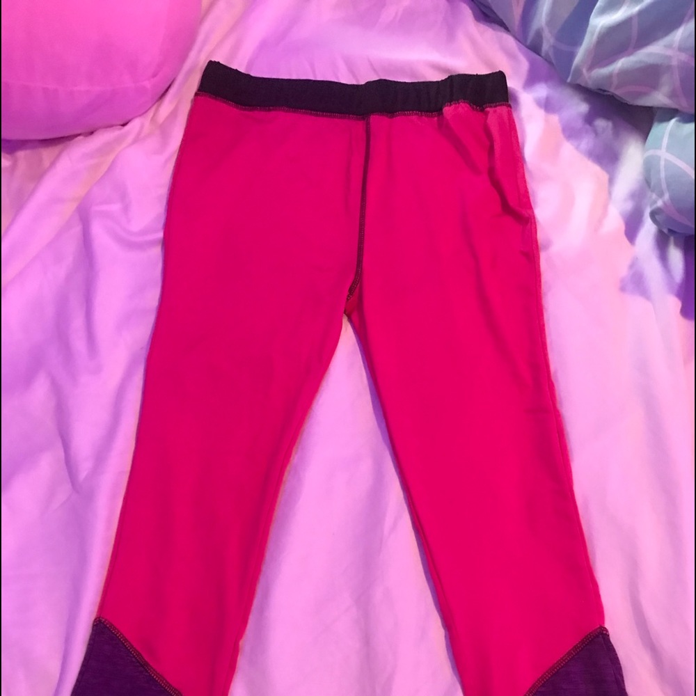 pink and purple running legging for women